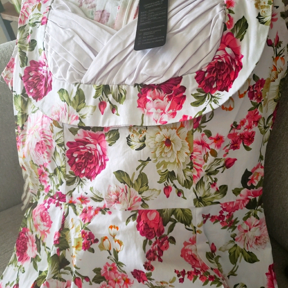 Pink & white floral dress Think spring!